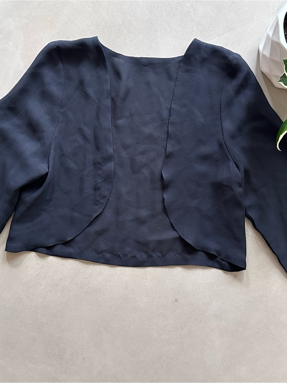 Cropped Black Sheer Shrug